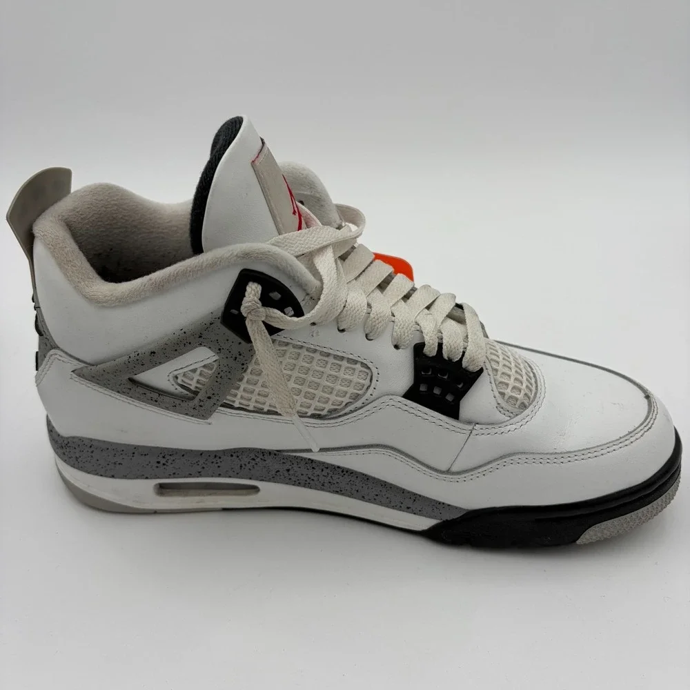 Air Jordan 4 Cement Shoes 2025 White Black Gray Red Mens 9 FV5029-100